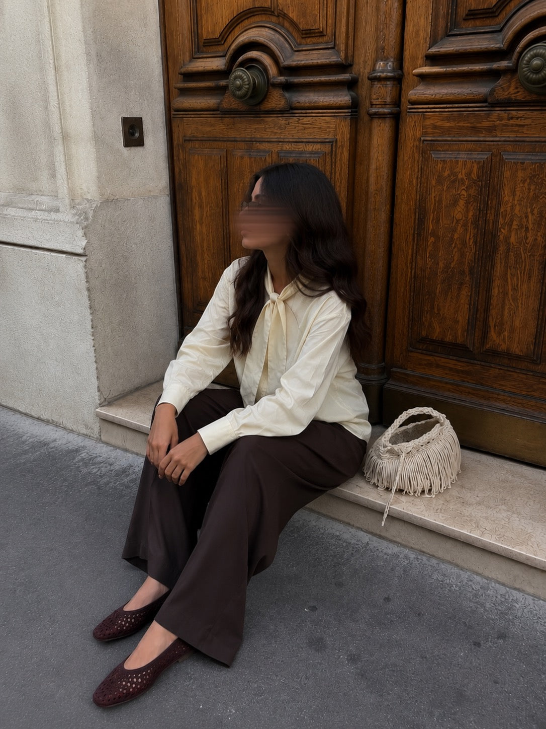 Chemise popeline à nouer