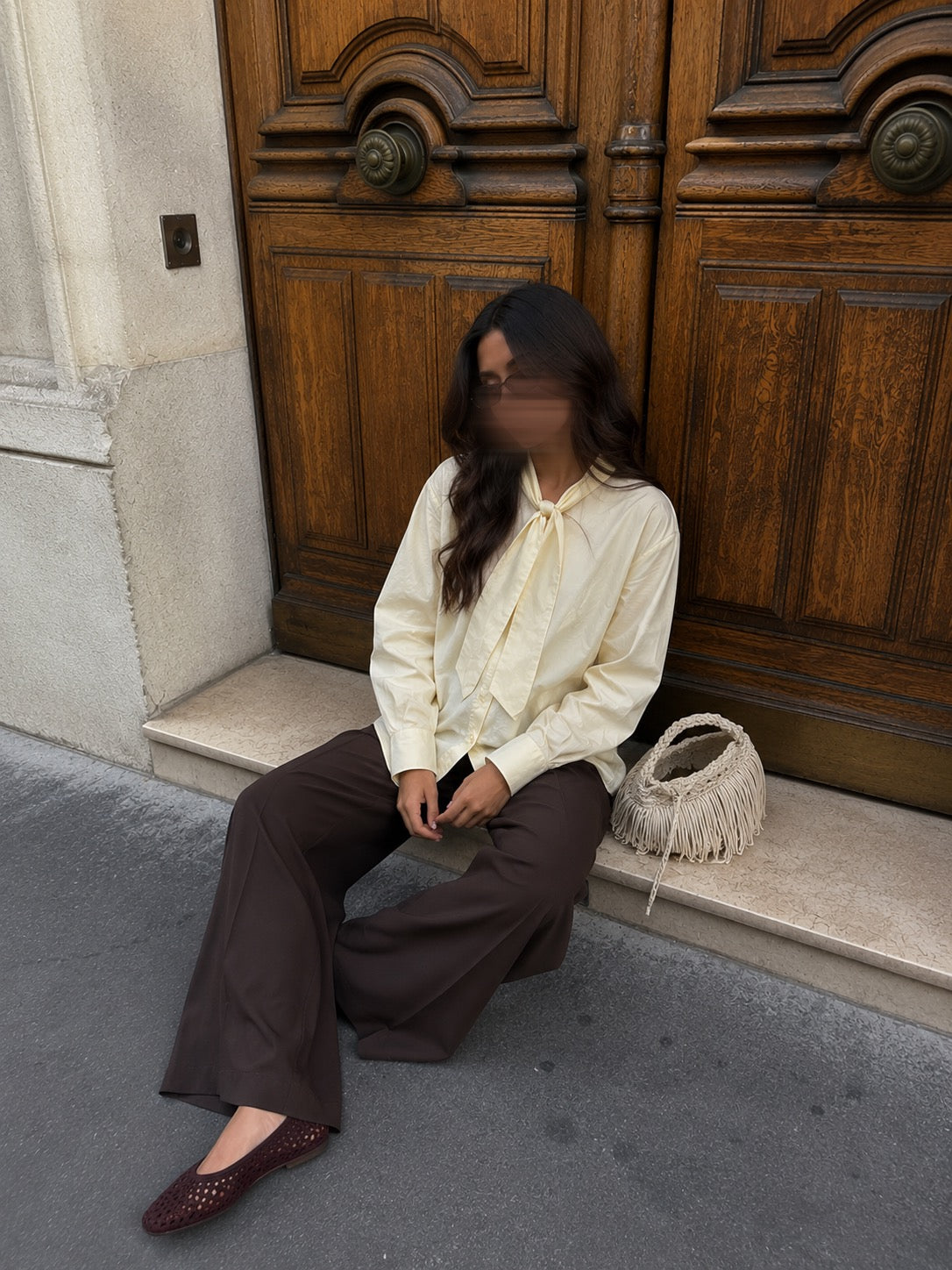 Chemise popeline à nouer